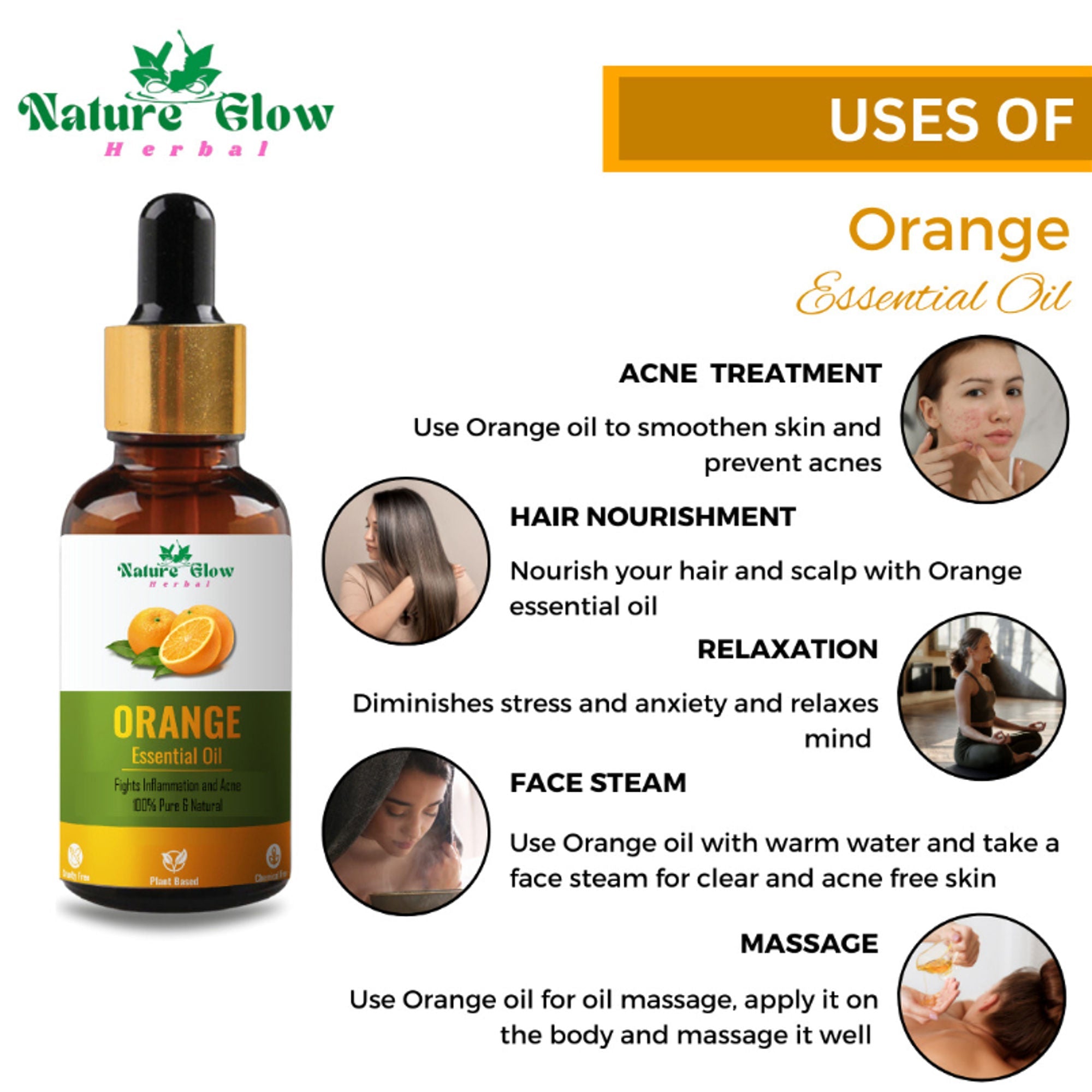 Nature Glow Herbal Ylang Ylang & Orange Essential Oil Combo