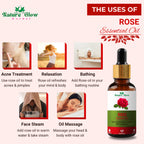 Nature Glow Herbal Rose & Cedarwood Essential Oil Combo
