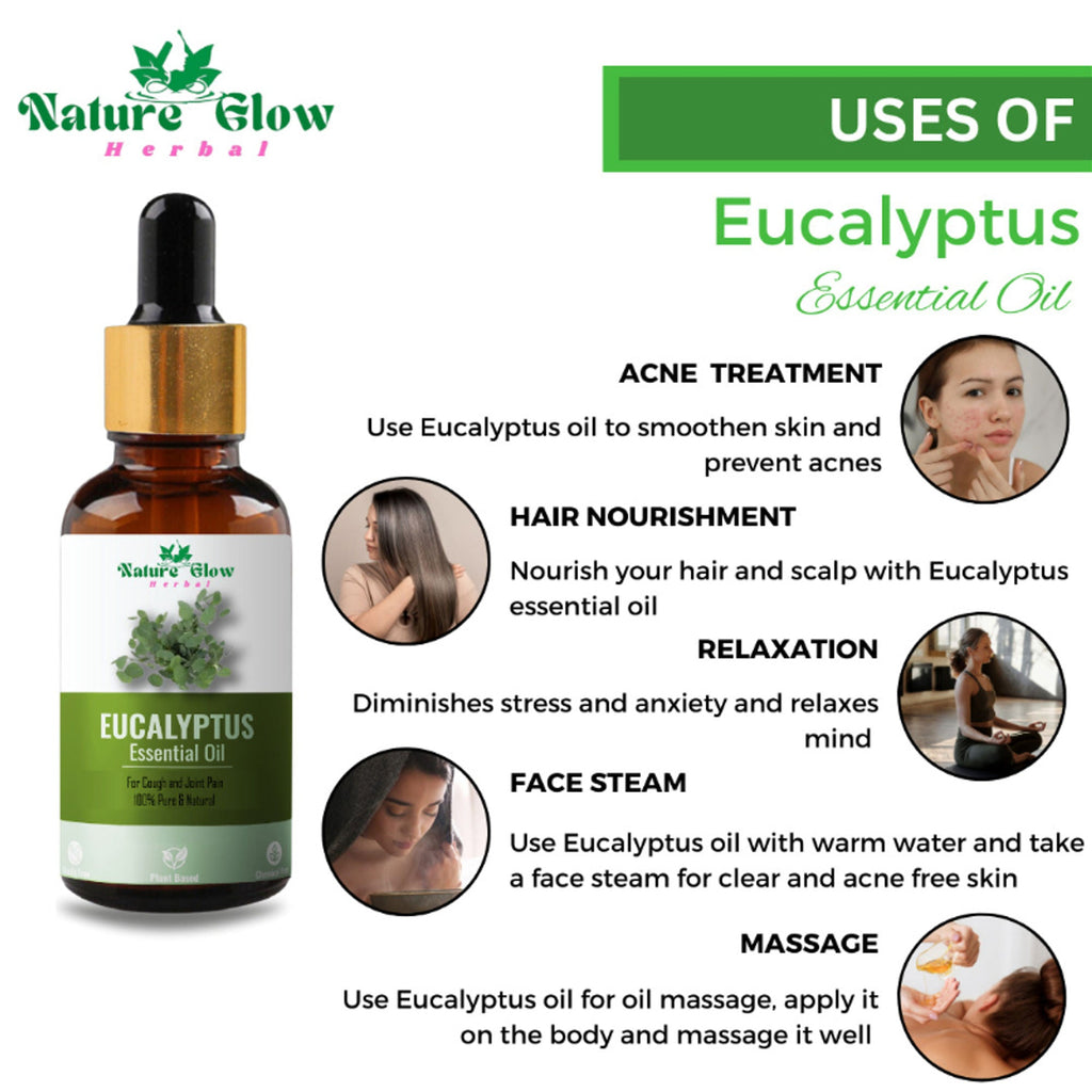 Nature Glow Herbal Tea Tree & Eucallypatus & Basil Essential Oil Combo