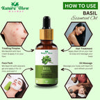 Nature Glow Herbal Tea Tree & Eucallypatus & Basil Essential Oil Combo