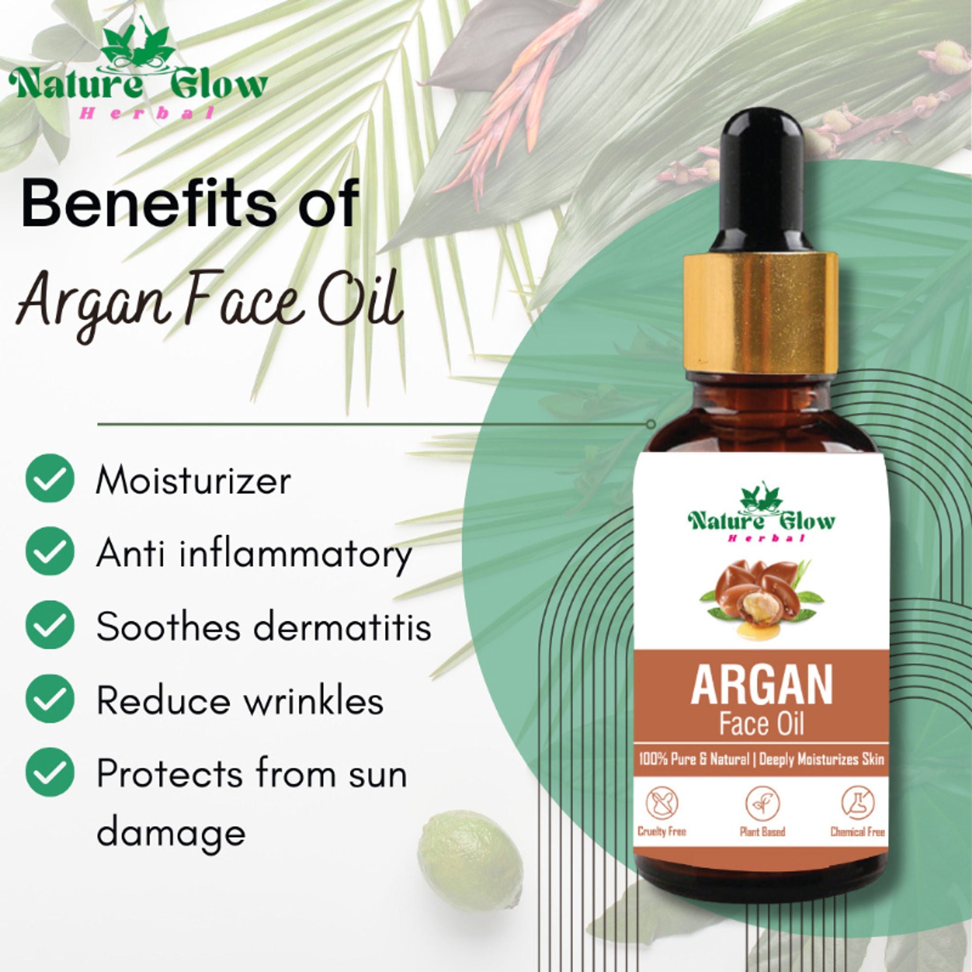 Nature Glow Herbal Argan & Avocado Facial Oil Combo