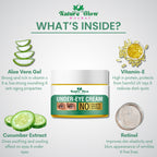 Nature Glow Herbal Under Eye Cream & Bluebery Roll On Combo
