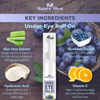 Nature Glow Herbal Under Eye Cream & Bluebery Roll On Combo