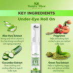 Nature Glow Herbal Under Eye Cream & Greentea Gel Roll On Combo