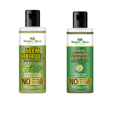 Nature Glow Herbal Neem & Bhringraj Hair Oil Combo