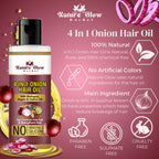 Nature Glow Herbal Bhringraj & 4 In 1 Hair Oil Combo
