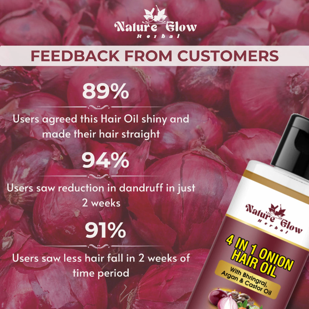 Nature Glow Herbal Bhringraj & 4 In 1 Hair Oil Combo