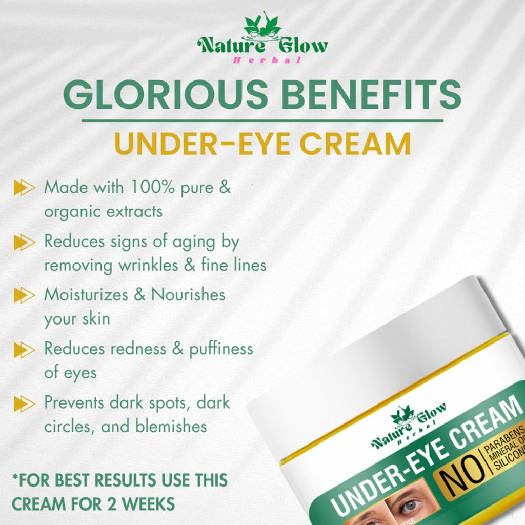 Nature Glow Herbal Under Eye Cream, Brighten, Hydrate