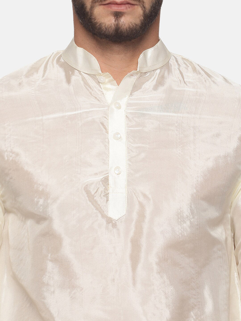 Sethukrishna Men Cream-Coloured Kurti with Dhoti Pants - Distacart
