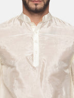 Sethukrishna Men Cream-Coloured Kurti with Dhoti Pants - Distacart