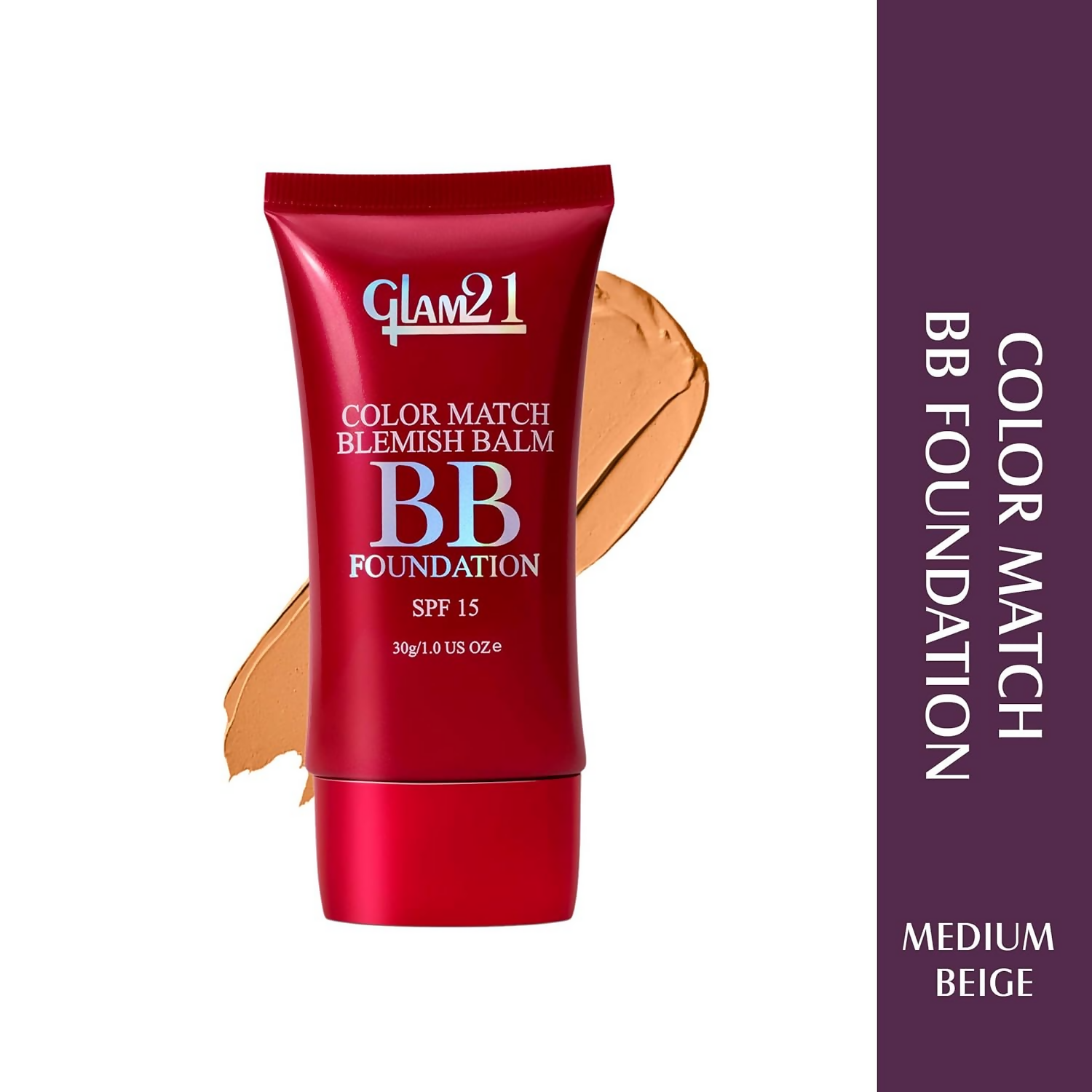 Glam21 Color Match BB Foundation SPF15 - 04 Medium Beige - Distacart
