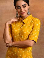 Aks Ethnic Motifs Printed Pure Cotton Straight Kurta