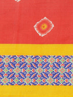 Saree Mall Red & Off-White Dyed Effect Saree - Distacart
