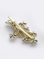 Panash Women Gold-Toned Embellished Alligator Hair Clip - Distacart