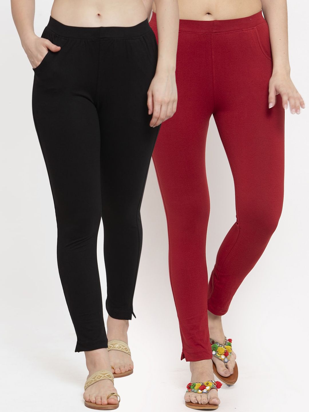 TAG 7 Women Pack Of 2 Solid Leggings