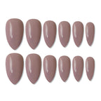 shills professional reusable press on nails almond spn644