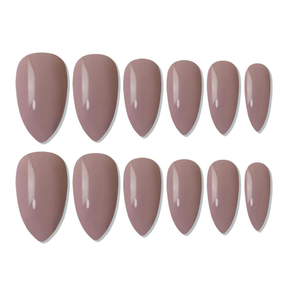 shills professional reusable press on nails almond spn644