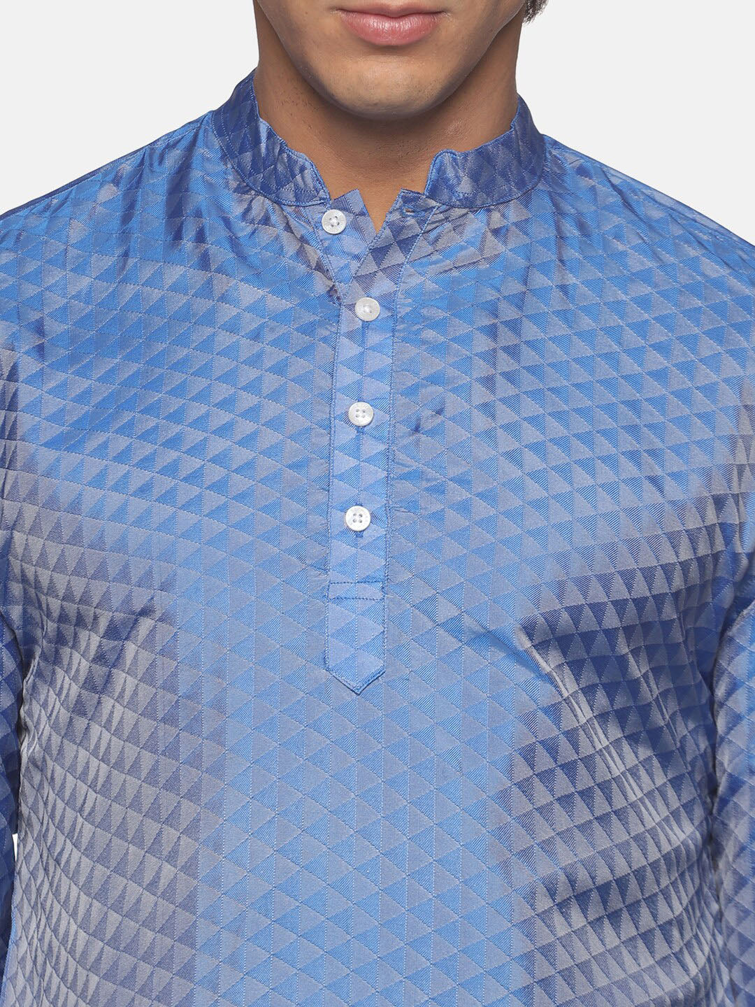 Sethukrishna Men Blue Kurta with Pyjamas - Distacart