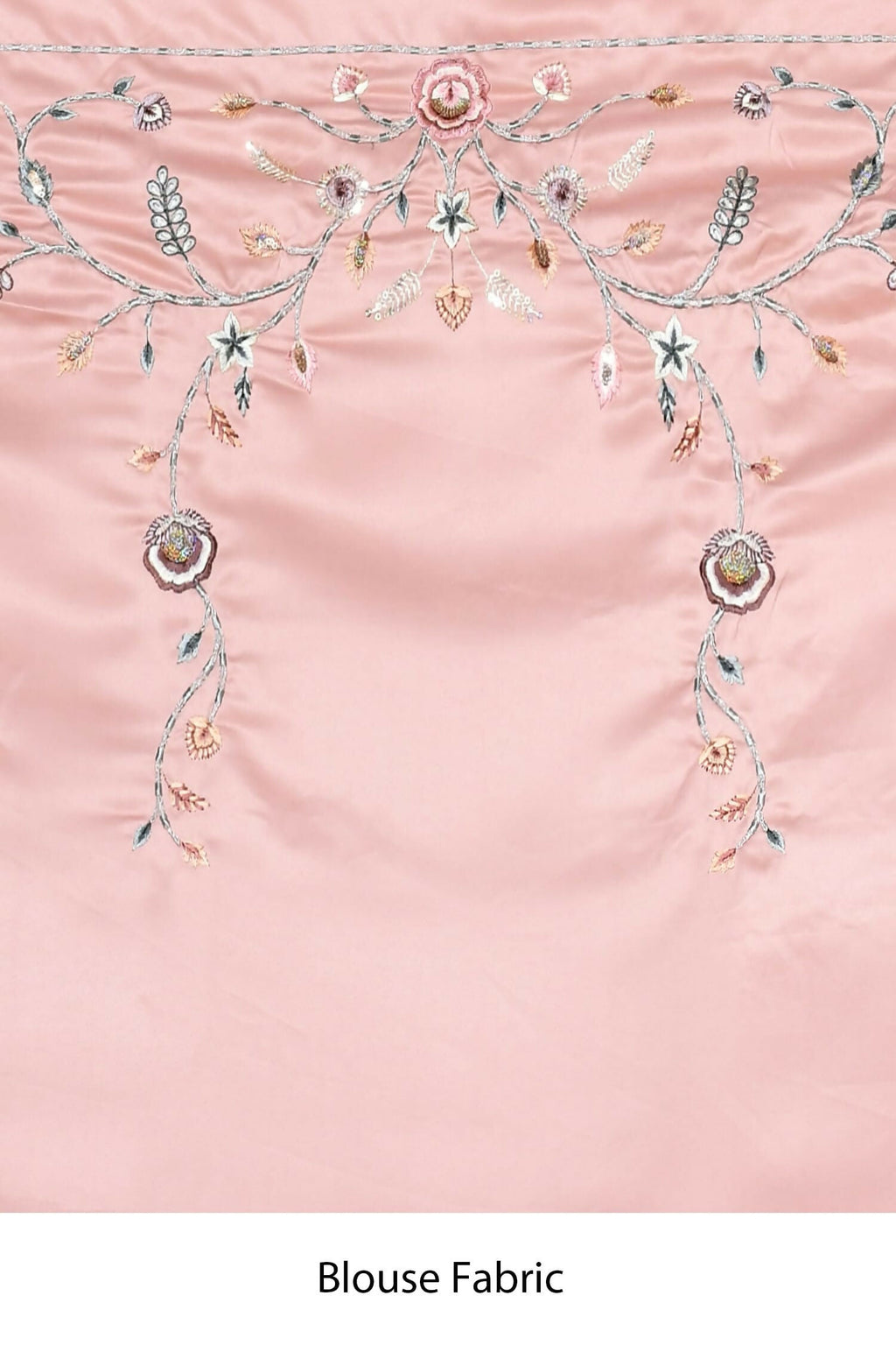 Pink Satin Silk Sequence Embroidered With Stone Work Festive Saree - Nimaya Denzy