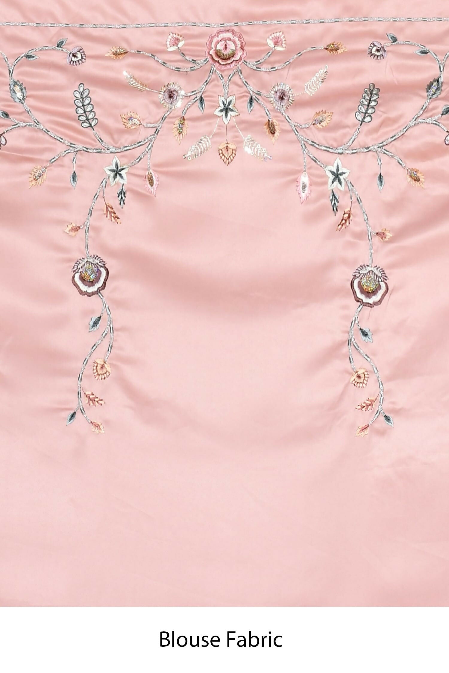 Pink Satin Silk Sequence Embroidered With Stone Work Festive Saree - Nimaya Denzy