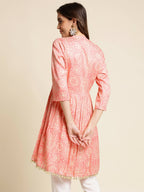 Peach Chiffon Paisley Printed Top - Himanshi