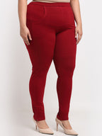 TAG 7 Women Plus Size Ankle Length Cotton Leggings