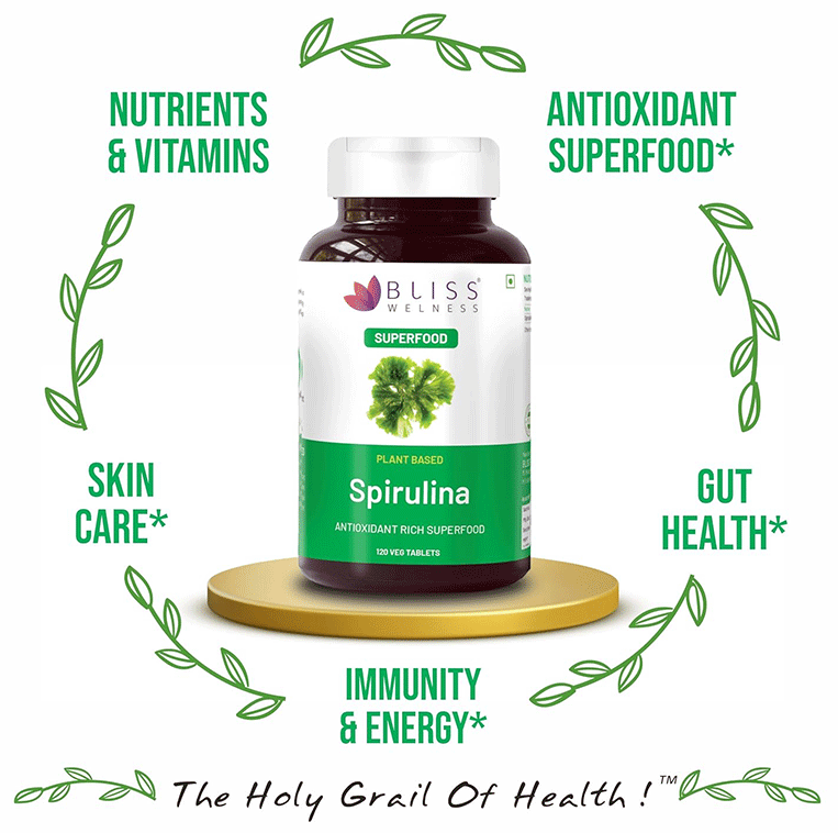 Bliss Welness Immunity & Wellness Spirulina Veg Tablet