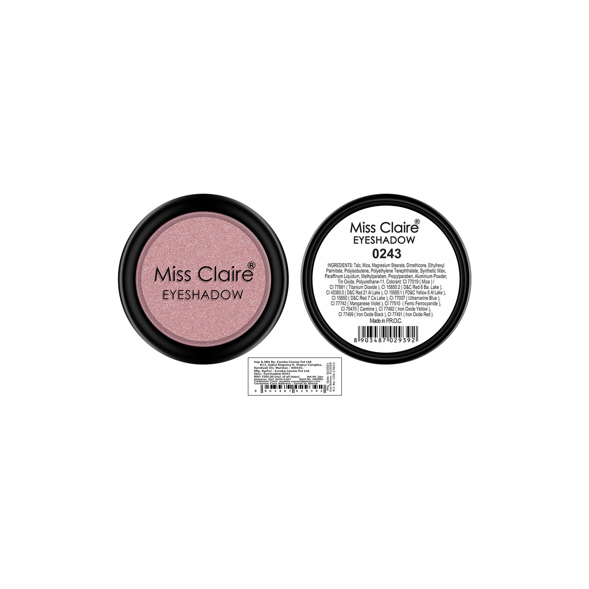 Miss Claire Single Eyeshadow - 243 - Distacart