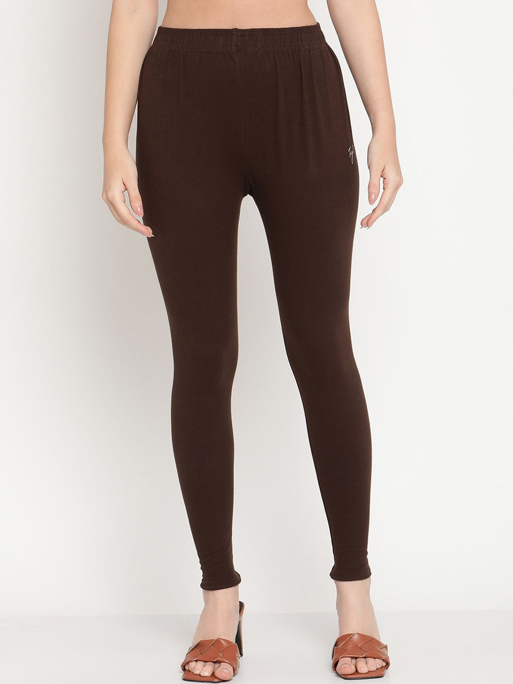 TAG 7 Women Pack Of 2 Solid Comfort-Fit Ankle-Length Leggings