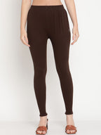 TAG 7 Women Pack Of 2 Solid Comfort-Fit Ankle-Length Leggings