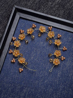 Panash Women Gold-Toned & Yellow Beaded Tiara - Distacart