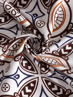 Home Sizzler Blue & White 210 TC Queen Geometric Cotton Bedsheet with 2 Pillow Covers