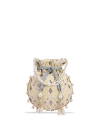 Masq Women Yellow & Grey Embellished Embroidered Potli Clutch - Distacart