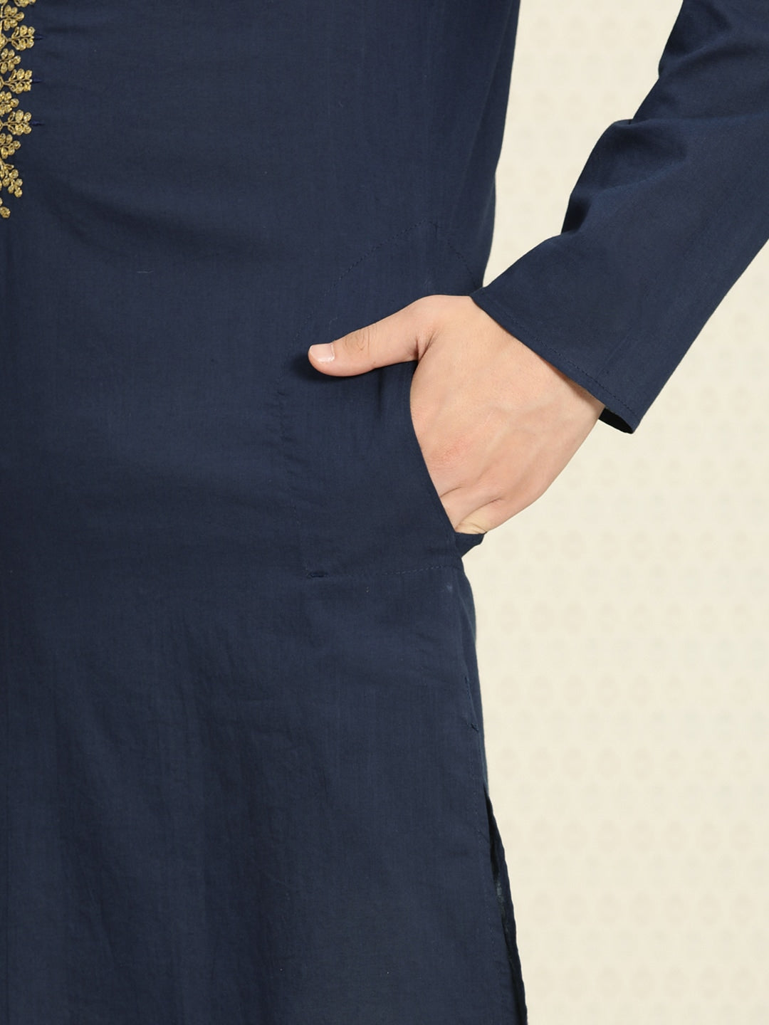 House of Pataudi Men Pure Cotton Yoke Design Jashn Kurta