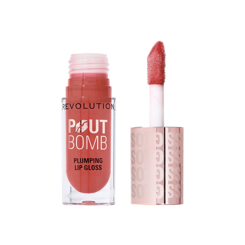 Makeup Revolution Pout Bomb Plumping Gloss - Melba Warm Peach