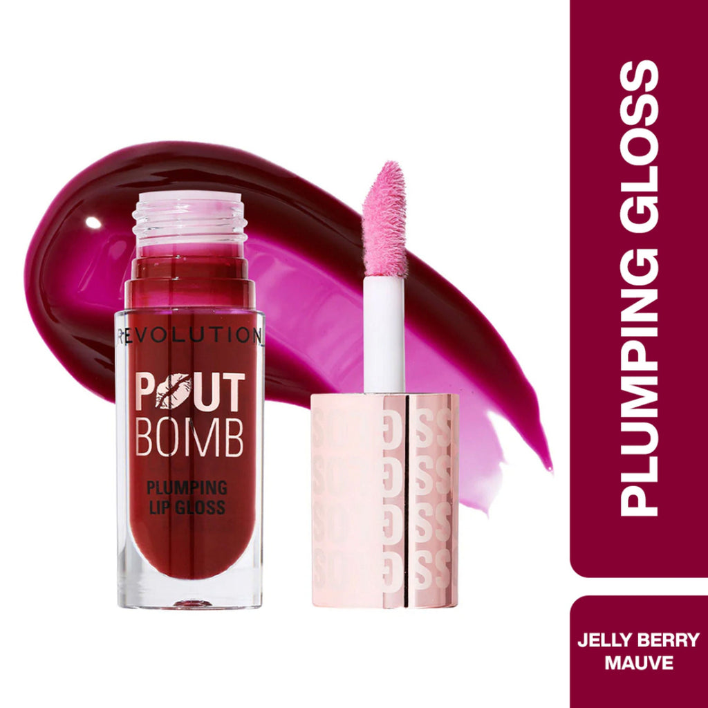 Makeup Revolution Pout Bomb Plumping Gloss - Jelly Berry Mauve