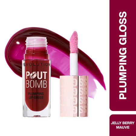 Makeup Revolution Pout Bomb Plumping Gloss - Jelly Berry Mauve
