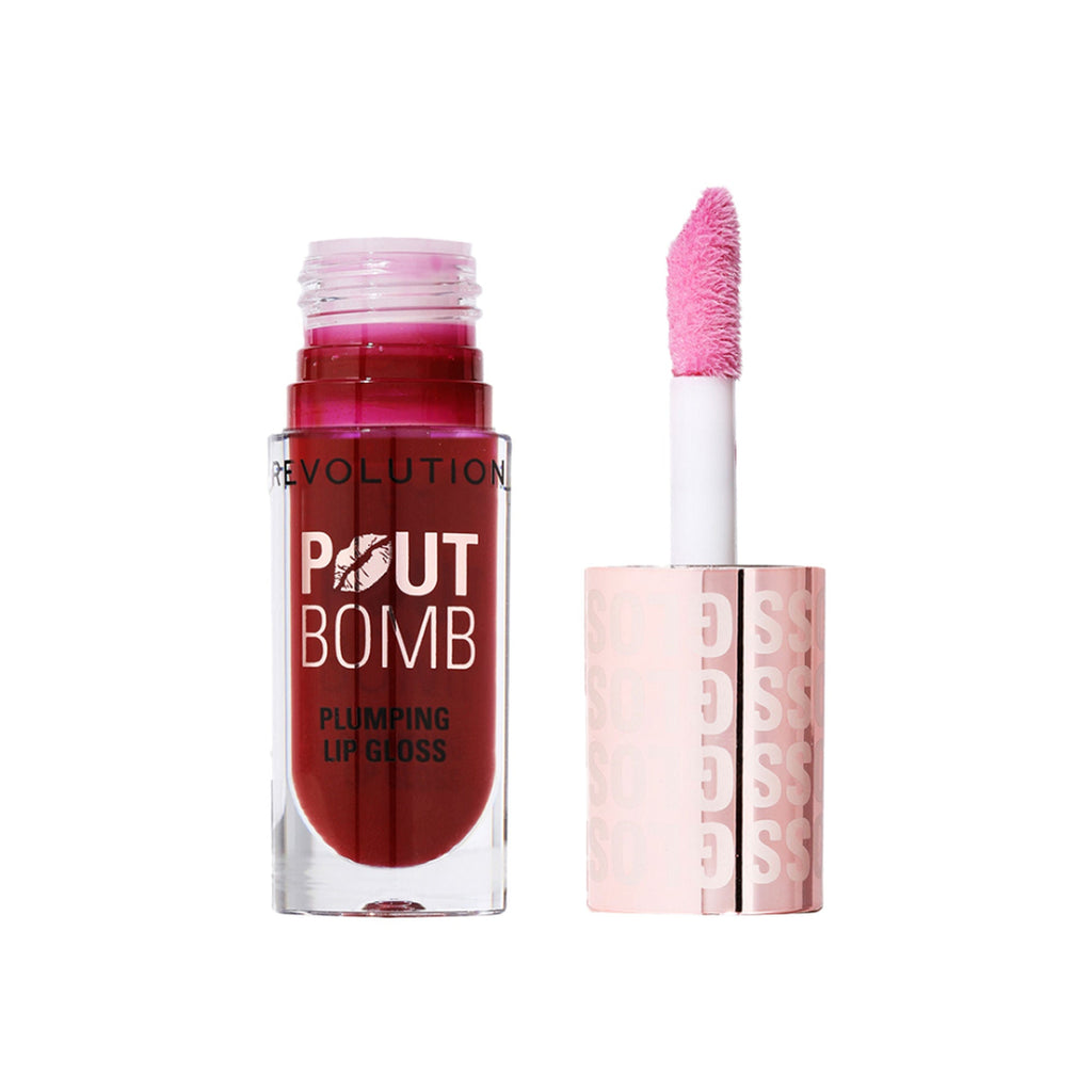 Makeup Revolution Pout Bomb Plumping Gloss - Jelly Berry Mauve - Distacart