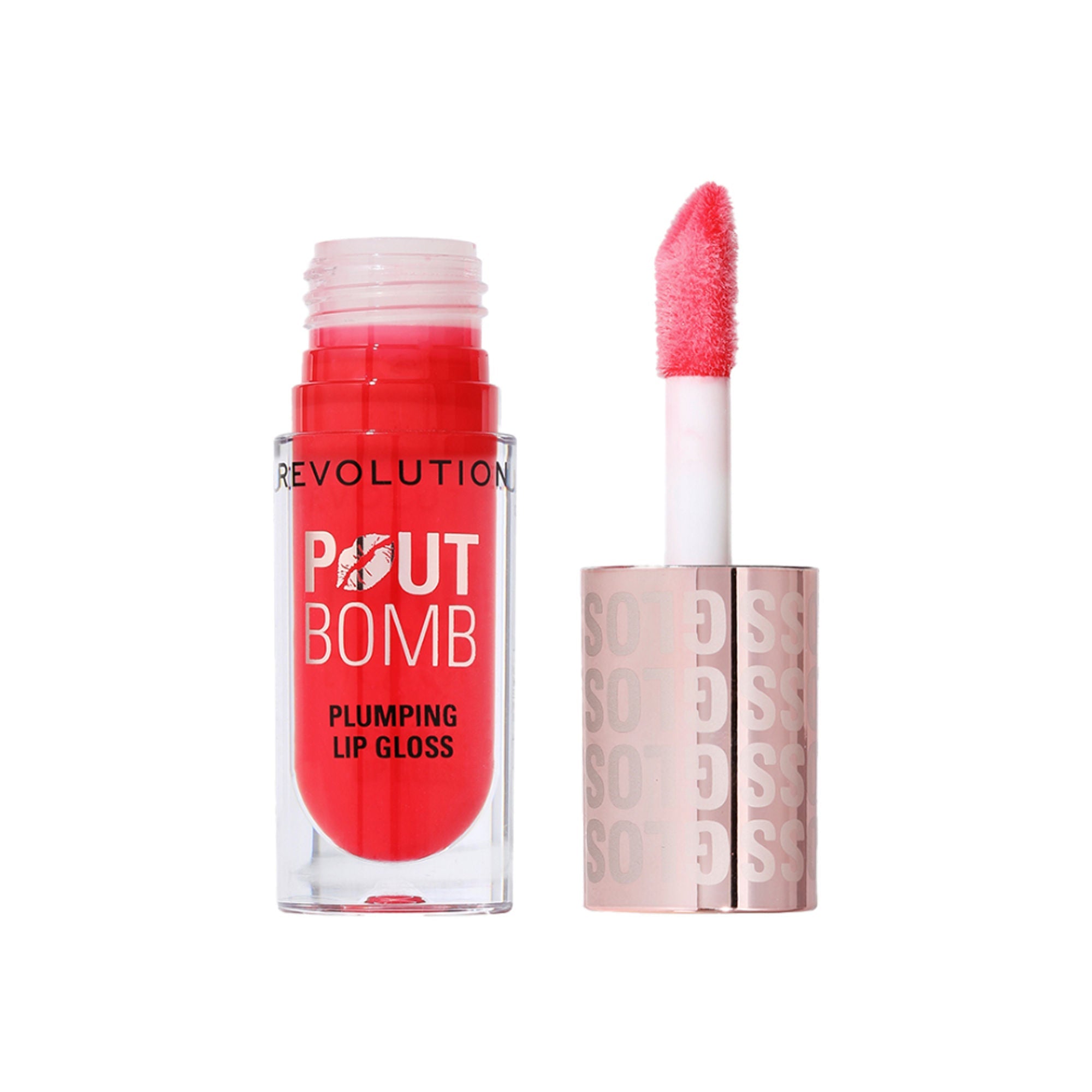 Makeup Revolution Pout Bomb Plumping Gloss - Cherry Sheer Red