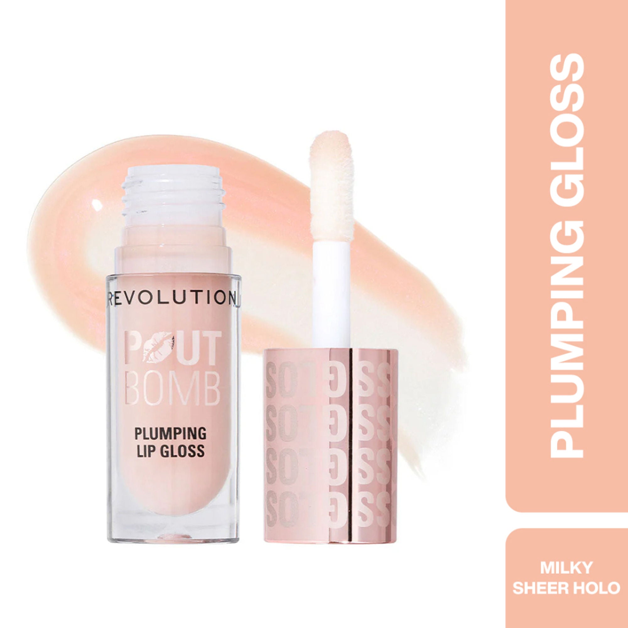 Makeup Revolution Pout Bomb Plumping Gloss - Milky Sheer Holo