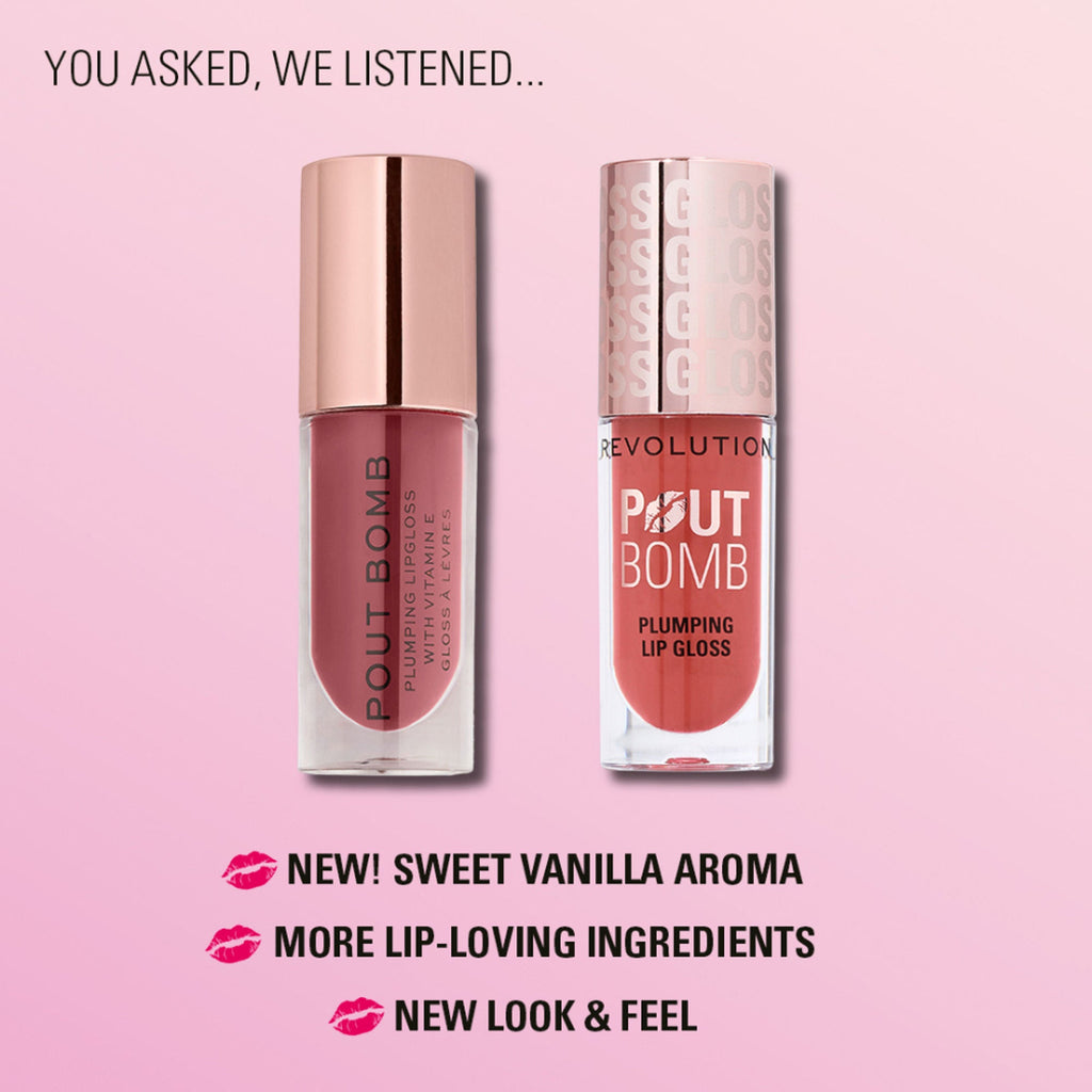 Makeup Revolution Pout Bomb Plumping Gloss - Milky Sheer Holo