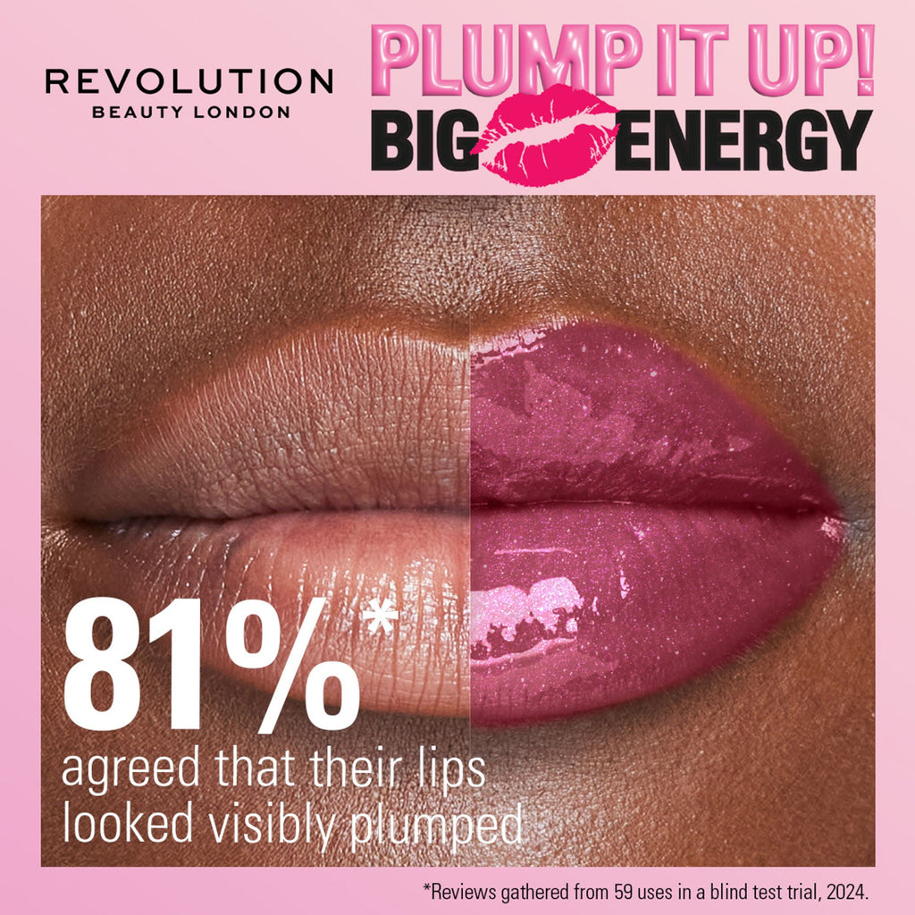 Makeup Revolution Pout Bomb Shimmer Lip Gloss - Berry Lusture - Distacart