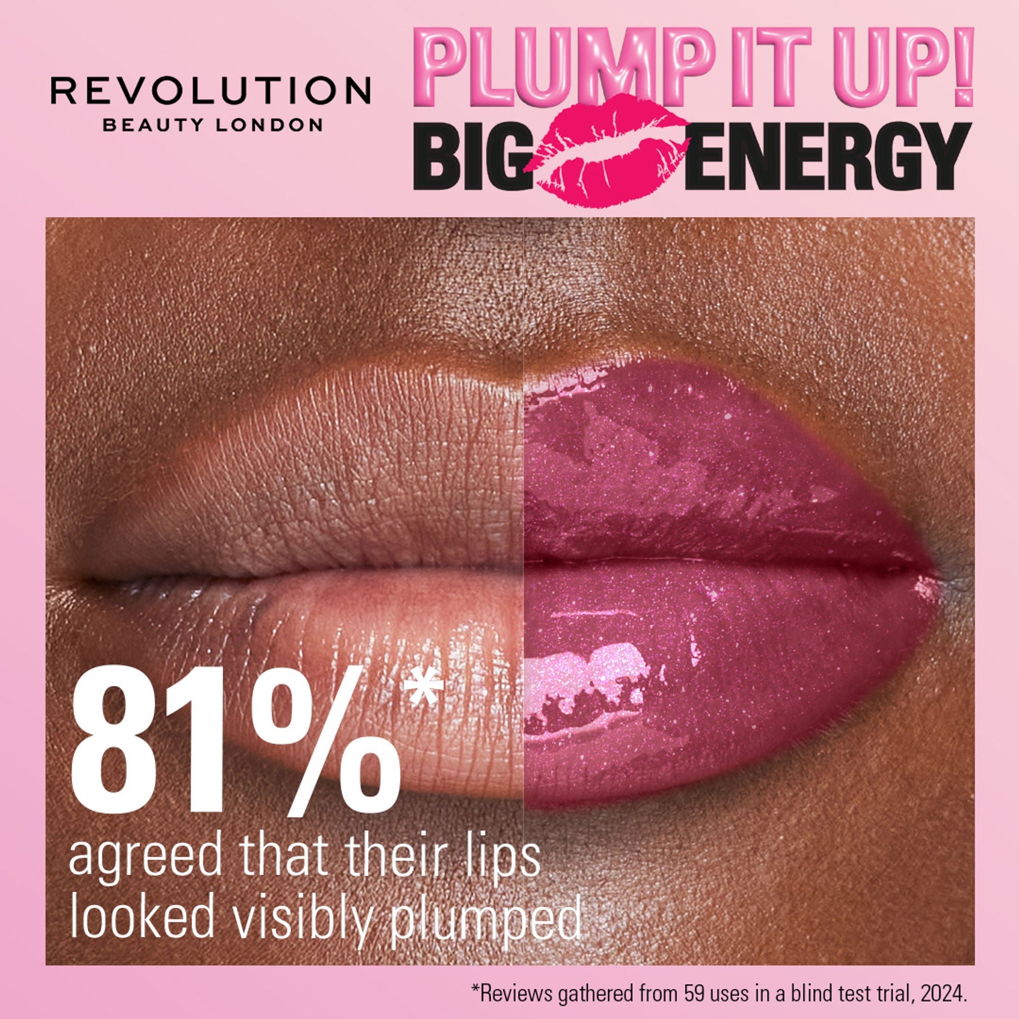 Makeup Revolution Pout Bomb Shimmer Lip Gloss - Berry Lusture - Distacart