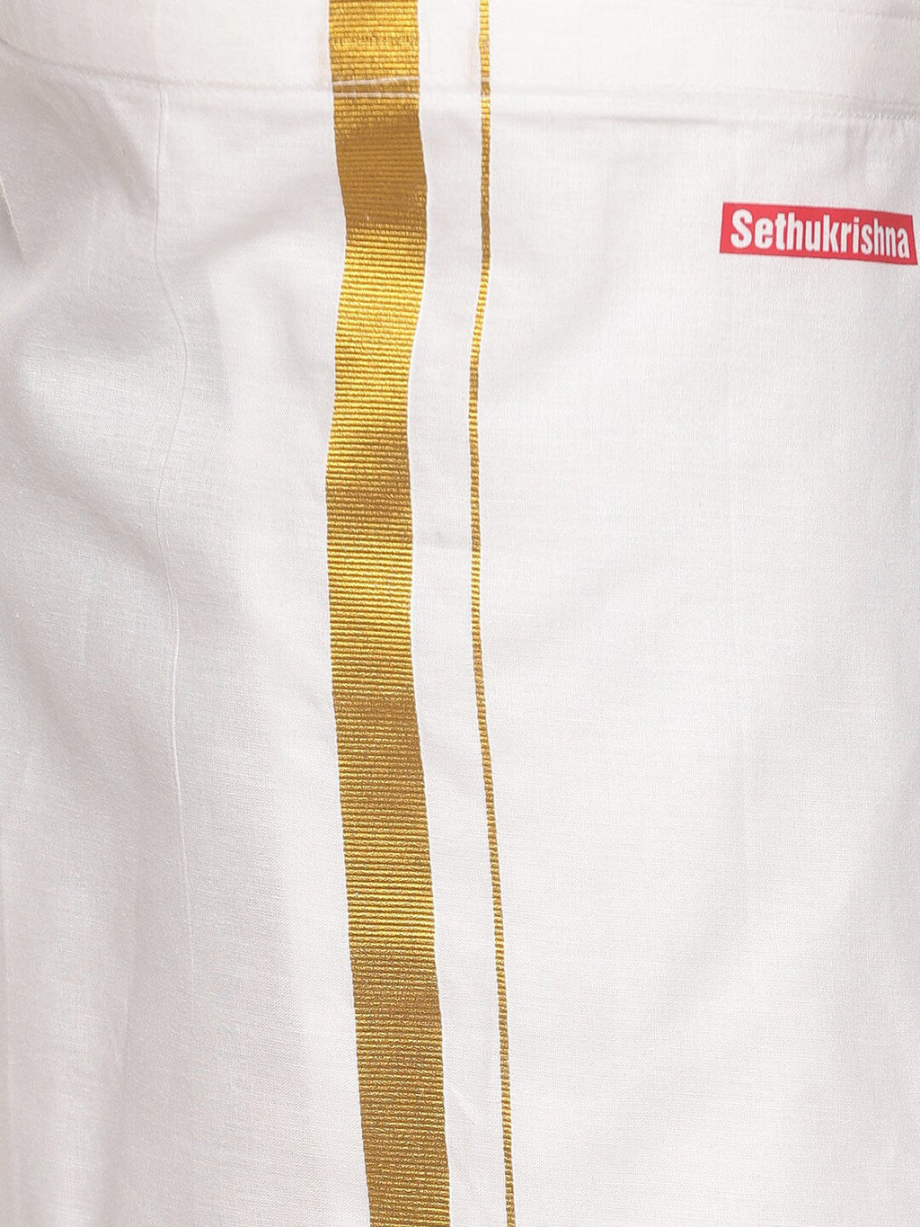 Sethukrishna Boys Golden & White Shirt with Dhoti
