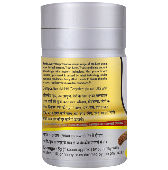 Basic Ayurveda Mulethi Churna - Distacart