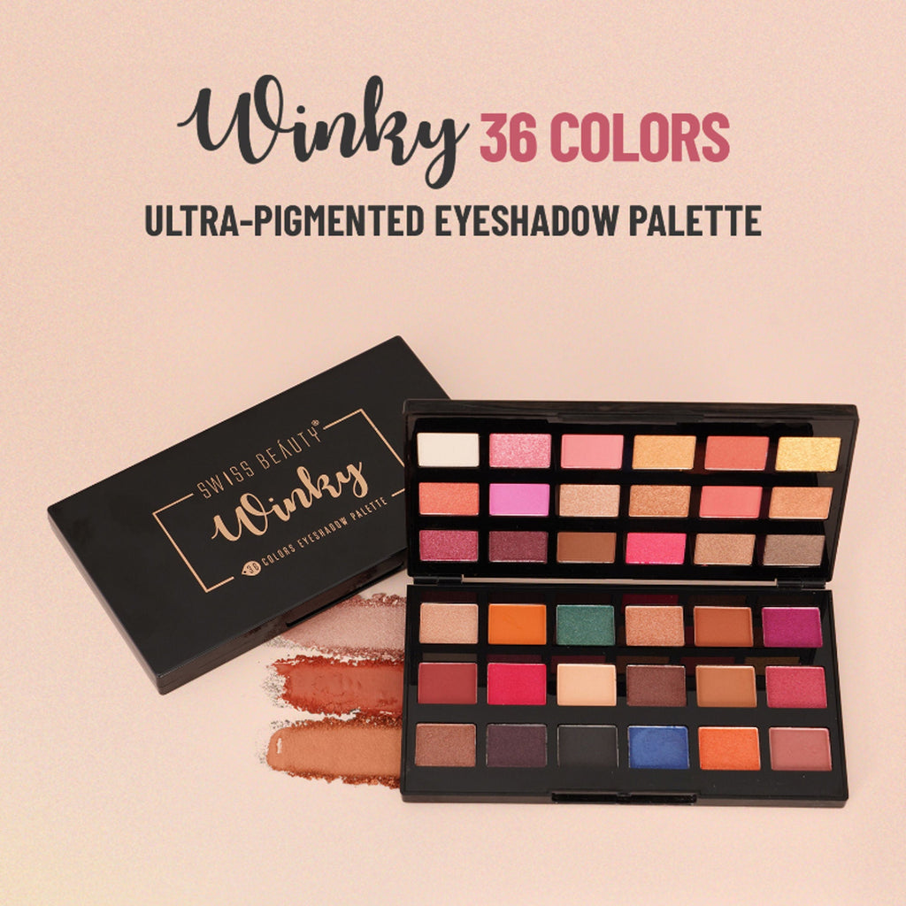 Swiss Beauty Winky 36 Colors Eyeshadow Palette - 1 - Distacart