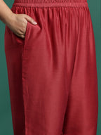 Indo Era Plus Size Ethnic Motifs Embroidered Gotta Patti Kurta Set - Distacart