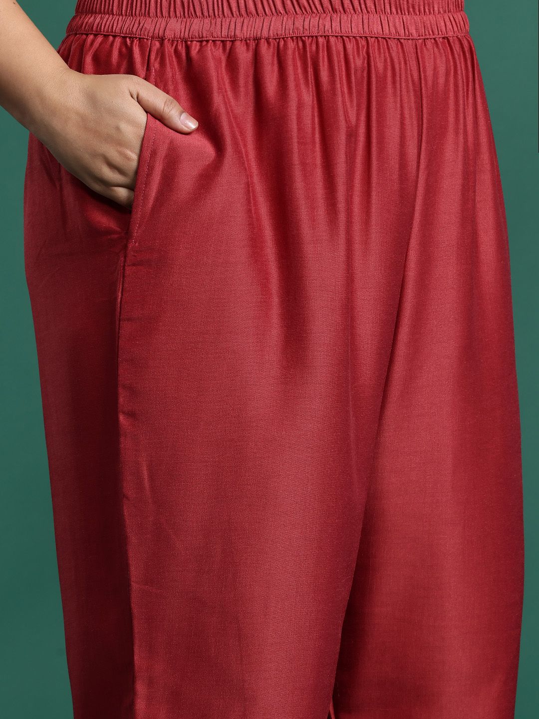 Indo Era Plus Size Ethnic Motifs Embroidered Gotta Patti Kurta Set - Distacart