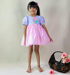 ArthLife Lavender Pink Permaid Party Wear Dress