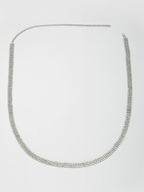 NVR Women's Silver-Plated AD-Studded 3 Layered Kamarbandh Waist Chain